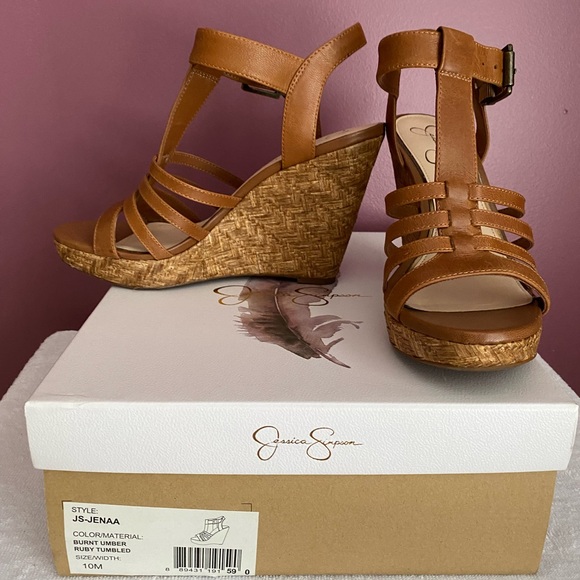 Jessica Simpson leather upper Wedge size 10M in great condition! - Picture 2 of 6